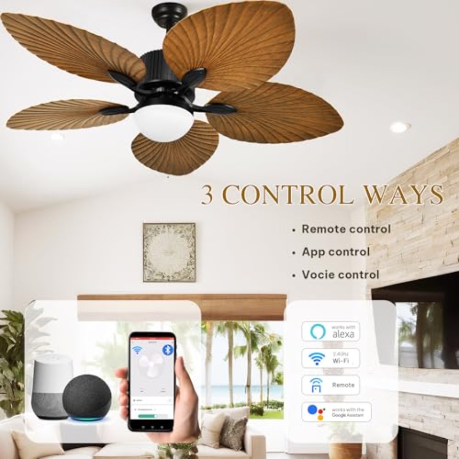 Tropical Ceiling Fan with Ligh - Smart Ceiling Fan ulasan dan harga